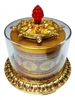 Large Gold Plated Vajrasattva Table Top Prayer Wheel