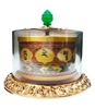Large Gold Plated Green Tara Mantra Table Top Prayer WheelLarger Gold Plated Chenrezig Mantra Table Top Prayer Wheel