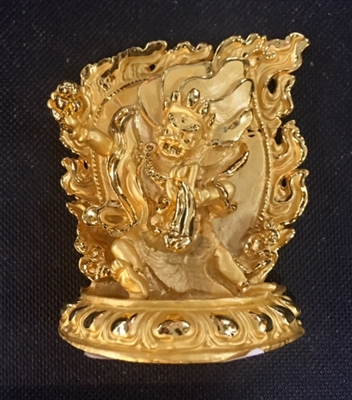 Vajrapani 24 Carat Gold Plated Statue 2.25 inches