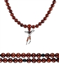 Hand Carved Black Rosewood Mala - 108 Beads 6 mm.