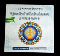 Organic Blessed Vajrasattva - 24 Hour Coil Incense