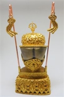 8.5 Inch Fully 24 Carat Gilded Copper Kapala Ships Free Anywhere in the World