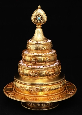 24 Carat Gilded Gem Studded Mandala Set