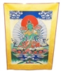 Green Tara  Embroidery Thangka Framed