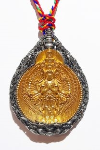 Gold & Silver Plated 1000 Armed Chenrezig Pendant