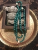 Tibetan Turquoise & Snow Crystal  Mala - 108 Beads 8mm