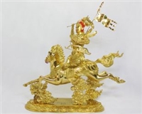 Gold Plated Gesar Statue