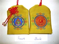 Yellow Dzambhala Charm / Amulet Pouch