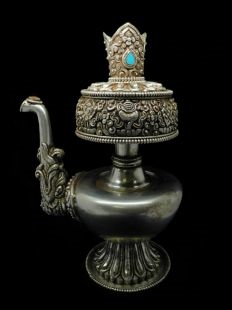 Antique Silver Plated  Namgyal Bumpa