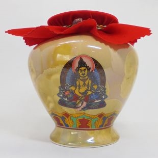 Large Yellow Dzambhala Treasure Vase