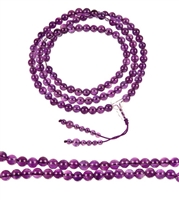 Amethyst Crystal Mala - 108 Beads