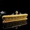 Large 8 Auspicious Om Mani Padme Hung Classic Gold Plated Incense Burner