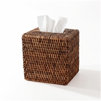 Square Tissue Box  - Antique Brown 5.75x6.25'H