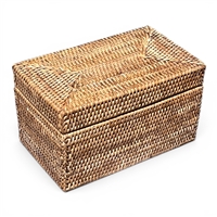 Rectangular Storage Basket  with Lid - AB 11.5x7x6.5'H