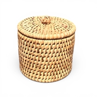 Small Bath Container w/ Knot finger grip - Natural Matte 4.25x4'H