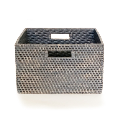 Square Open Storage Basket w/ Cutout Handle - GW 15x14x9'H