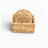 Round Coaster Box Set of 6  - Natural Matte