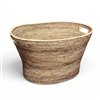 Oval Family Basket - Natural Matte 23.5x16.5x14'