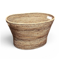 Oval Family Basket - Natural Matte 23.5x16.5x14'