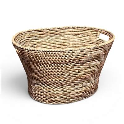 Oval Family Basket - Natural Matte 23.5x16.5x14'