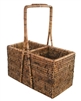 Wine Carrier Basket (2-bottle) - AB 9.5x4.5x5.75/12'H