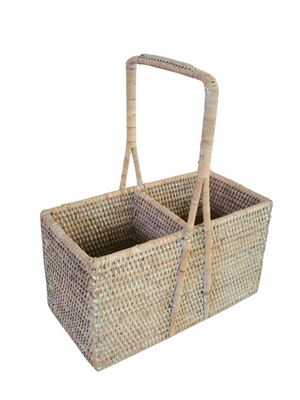 Wine Carrier Basket (2-bottle) - WW 9.5x4.5x5.75/12'H