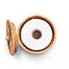 Toilet Paper Holder (Single Roll) with Lid  - Natural Matte finish 6.25x5.75'H