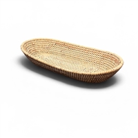 Oval Bread Basket  - Natural Matte 16x8x2.5'H