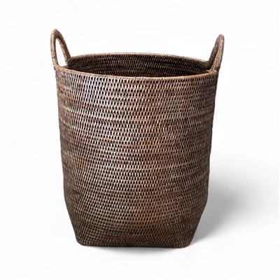 Round Laundry Basket with Loop Handle - AB 15x17'H