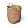 Round Laundry Basket with Loop Handle - Natural Matte 15x17'H