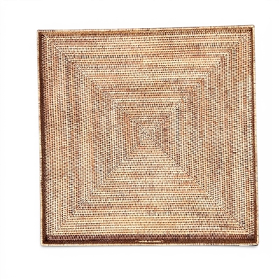 Square Tray w/ Handle  - Natural Matte 36x36x2'
