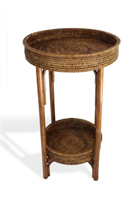 Round Side Table with Removable Tray - AB 18' wide x 28' high (removable tray 14' wide x 3'high)