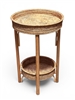 Round Side Table with Removable Tray - Natural Matte 18' wide x 28' high (removable tray 14' wide x 3'high)