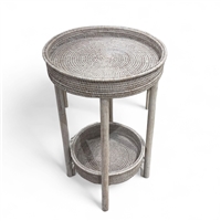 Round Side Table with Removable Tray - WW