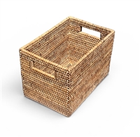 Rectangular Storage Basket - Natural Matte 12x8x8'