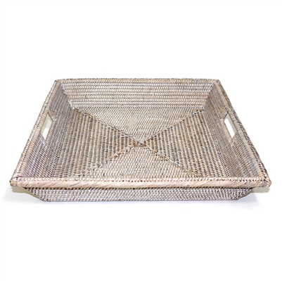 Square Angle Tray with Cutout Handles - WW 17x3"H..