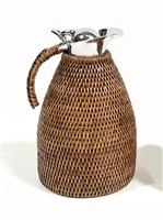 Rattan Thermal Coffee Carafe  (Stainless Steel) 1.5 L Antique Brown 50 oz Antique Brown