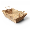 Small Scalloped Tray Natural Matte 17x 12x 4.75 ( bottom 13.5 x 8.25)
