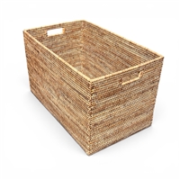 Rectangular Laundry Basket  - Natural Matte14.5x24.5x14.5'H