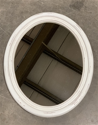 Mirror RW Oval Thick Frame White 16x20" ..