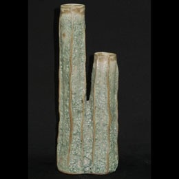 Moss Double Tall Vase 2.25x4x11"..