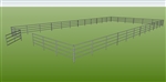 48'W x 96'D 1-5/8" 4-Rail w/ 12' Ranch Gate Arena