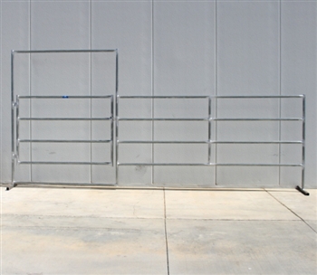 1-5/8 Horse Corral Gate Panel 4-Rail: 16'W x 5'H