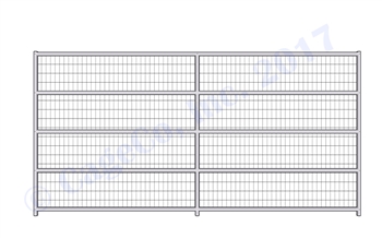 Horse Corral Panel 5 Rail With Welded Wire