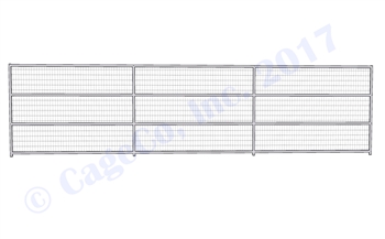 1-7/8 Horse Corral Panel 4-Rail With Welded Wire: 24'W x 6'H