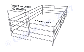 3-Rail Complete Horse Corral