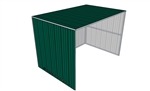 8'x12' Horse Shelter 3 Sided Painted Evergreen