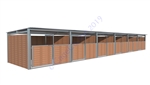 6 Stall Freestanding Box Stall Horse Shelter 12'D x 12'W