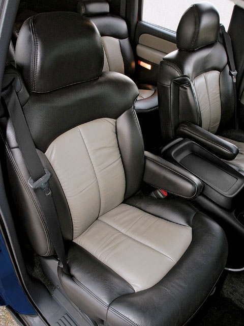 Chevrolet Tahoe Katzkin Leather Seats (3 passenger front seat with third  row), 2002 | AutoSeatSkins.com