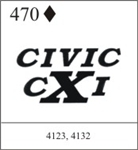 Katzkin Embroidery - Civic cXi, EMB-470